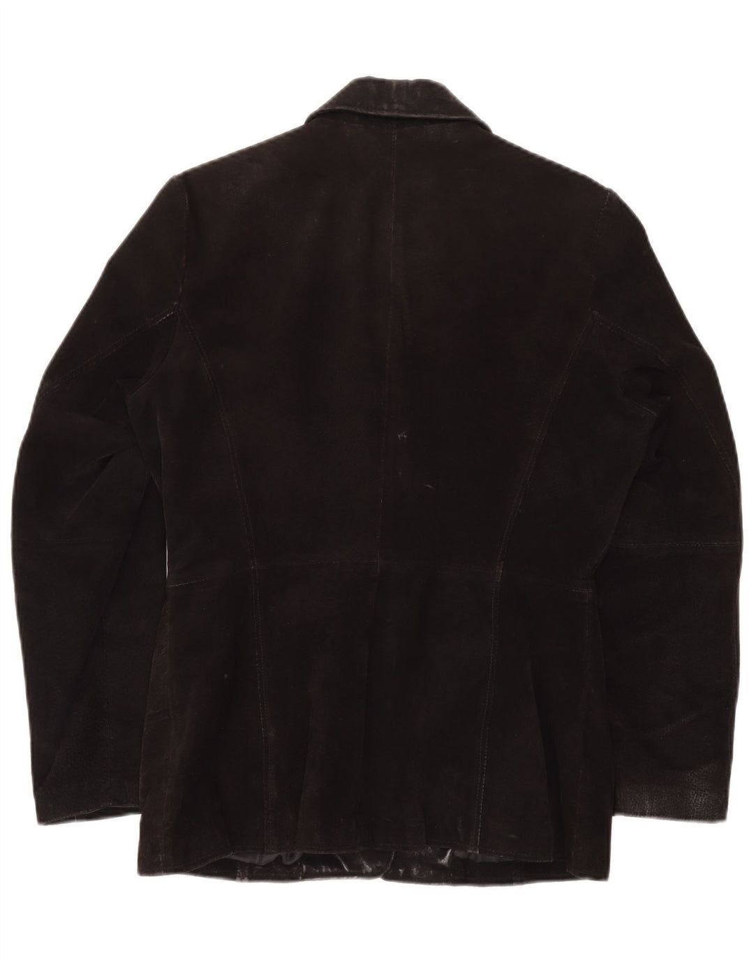 GYPSY Γυναικείο τζάκετ με 3 κουμπιά Suede Blazer UK 14 Medium μαύρο δέρμα