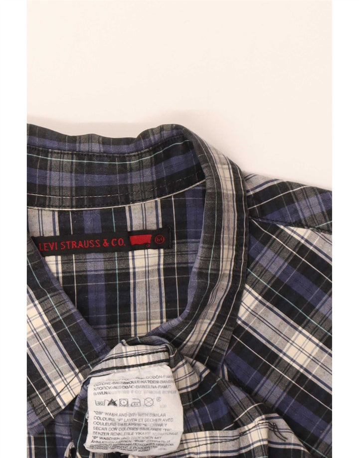 Ανδρικό πουκάμισο Levi's Medium Navy Blue Check Cotton