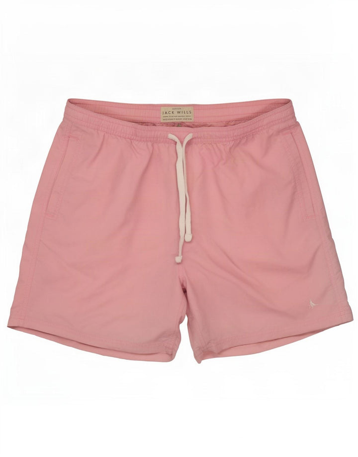 Jack Wills γυναικείο σορτς κολύμβησης με μεσαίο ροζ πολυεστέρα