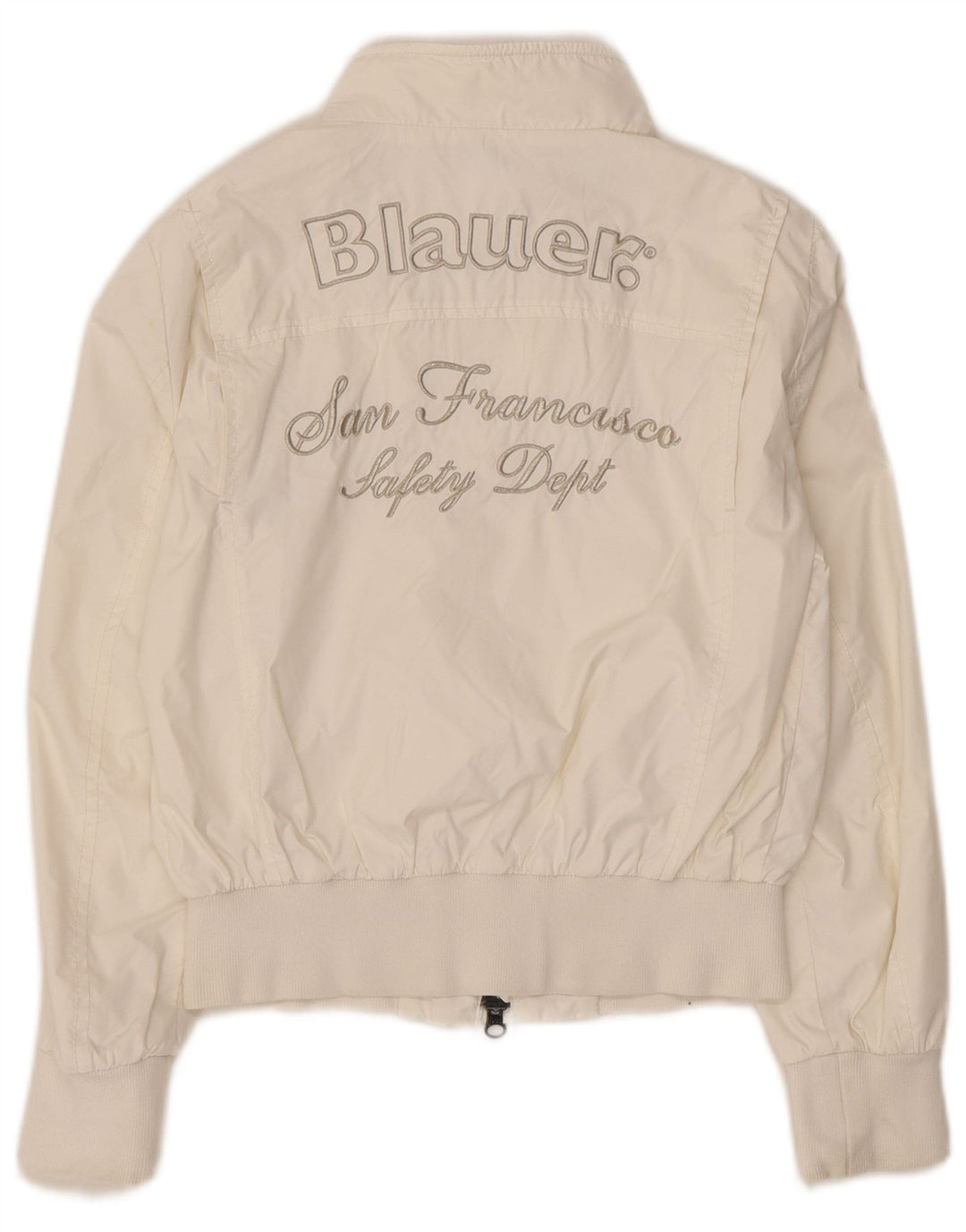 Blauer Girls Graphic Bomber Jacket 9-10 Years White Nylon