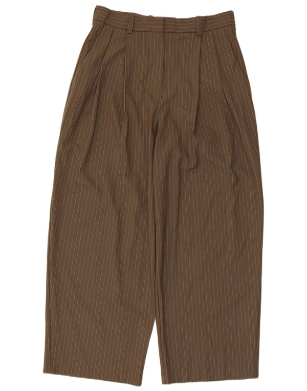 Marks & Spencer Γυναικείο παντελόνι Chino UK 14 μεγάλο W32 L29 καφέ ριγέ