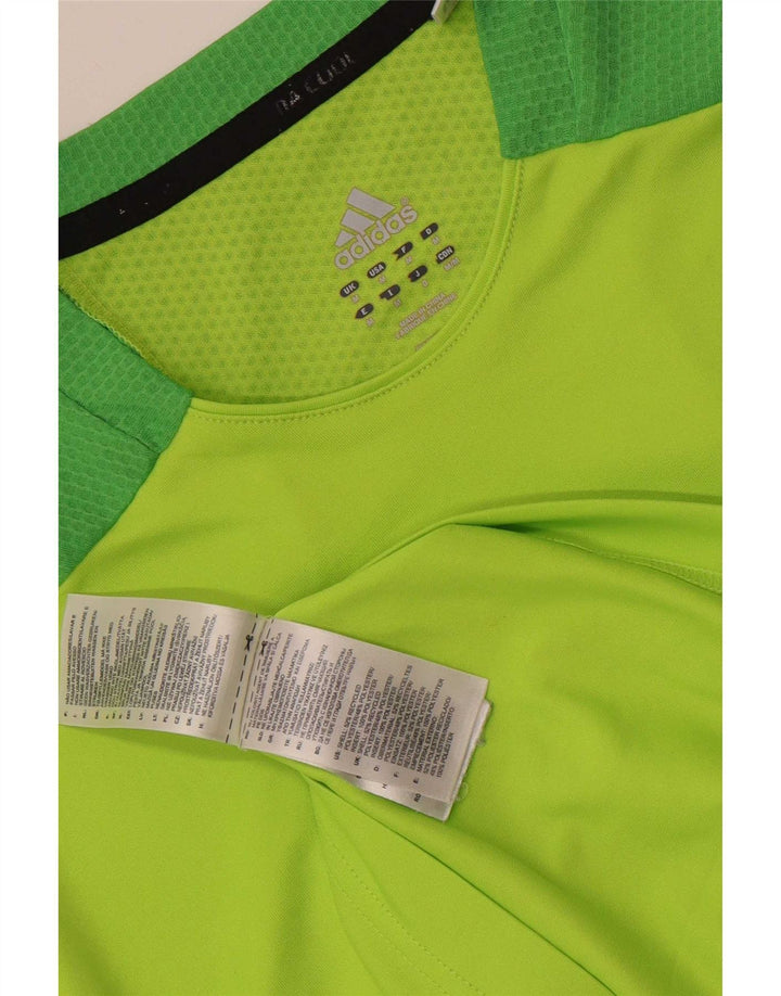 Ανδρικό T-Shirt Adidas Climacool Τοπ μεσαίου πράσινου χρώματος πολυεστέρας