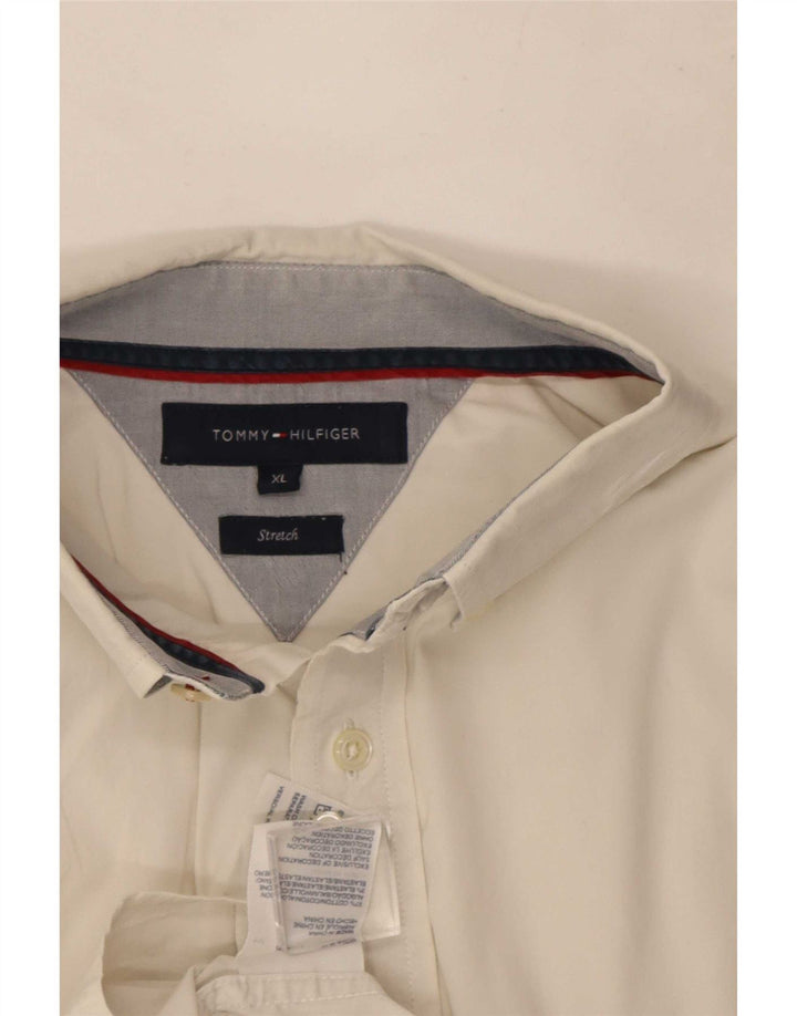 Ανδρικό πουκάμισο Tommy Hilfiger XL Λευκό βαμβακερό