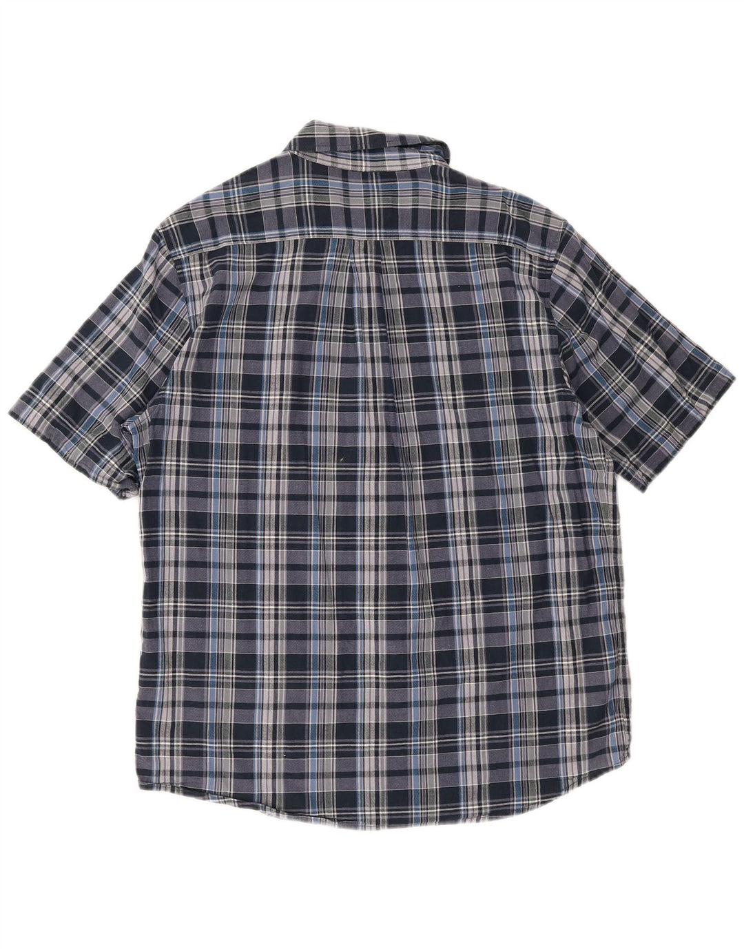 Woolrich Ανδρικό κοντομάνικο πουκάμισο με κανονική εφαρμογή, μεγάλο μπλε καρό βαμβακερό