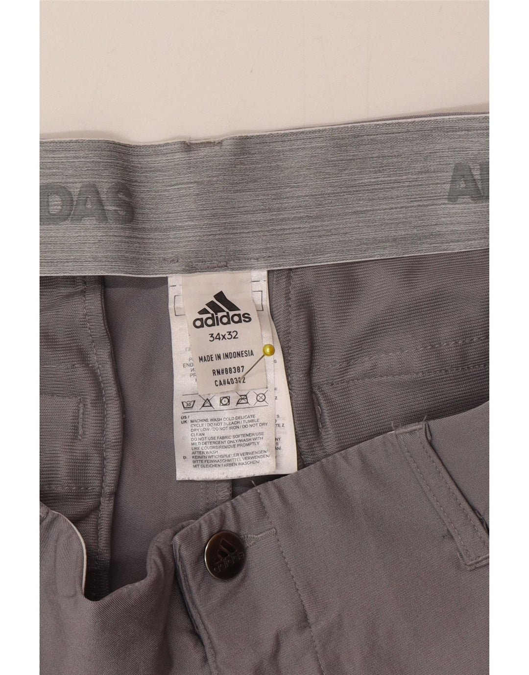 Ανδρικό παντελόνι Chino Adidas Slim W34 L32 Grey Polyester
