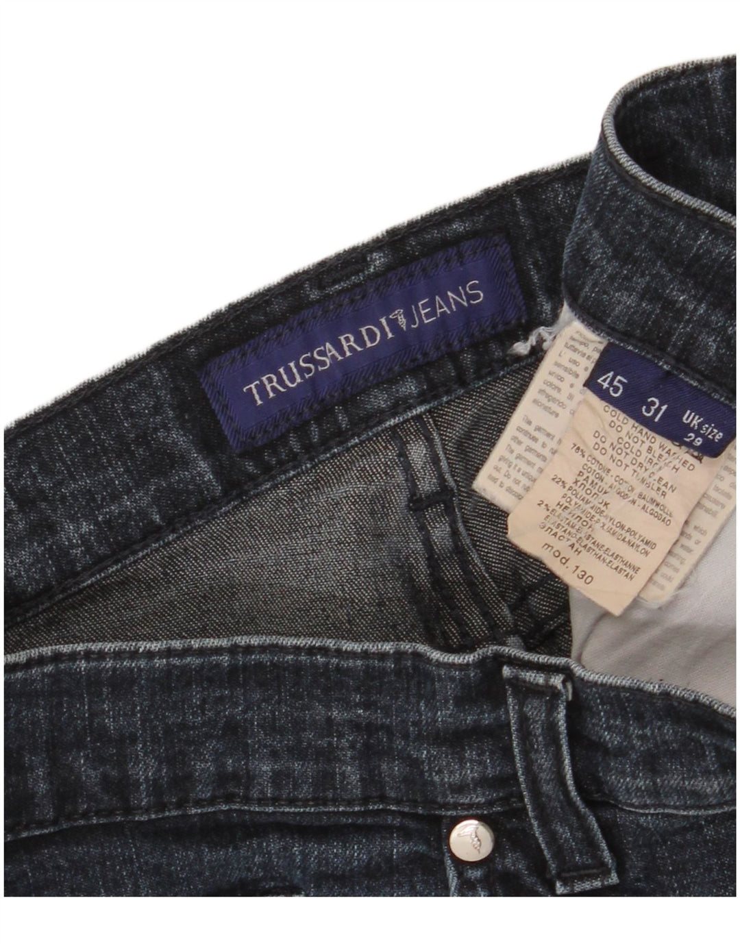 Γυναικείο τζιν Trussardi ίσιο W29 L28 Navy Blue Cotton