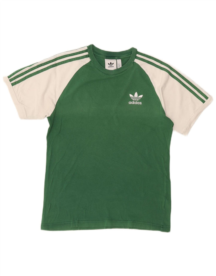 Ανδρικό T-Shirt Adidas Top Small Green Colourblock Polyester