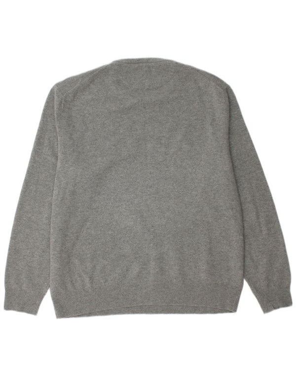 POLO RALPH LAUREN Ανδρικό πουλόβερ με λαιμόκοψη 2XL γκρι μαλλί