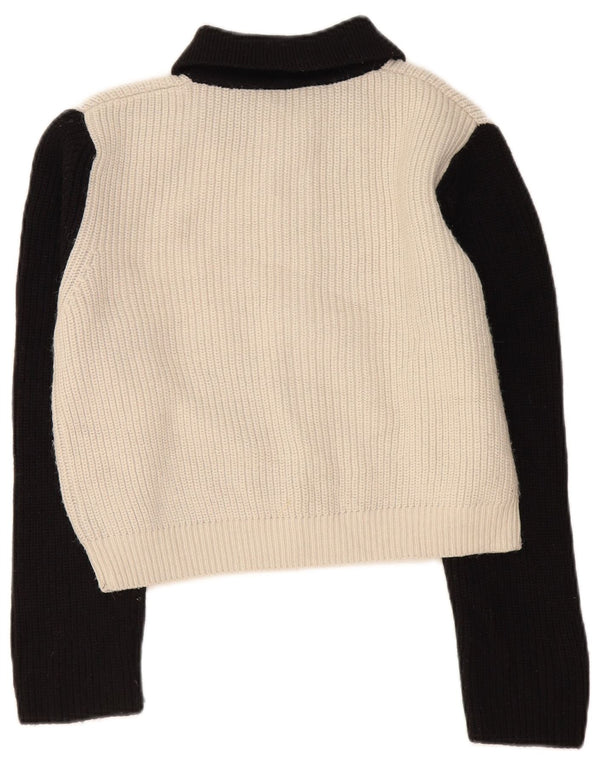 Zara Γυναικεία ζακέτα Crop UK 14 μεσαίου μαύρου χρώματος ακρυλικό