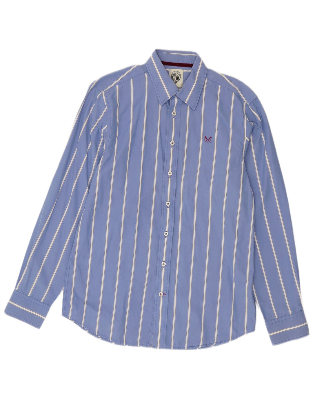Ανδρικό πουκάμισο Crew Clothing Tailored Fit, μεσαίο μπλε βαμβακερό ριγέ