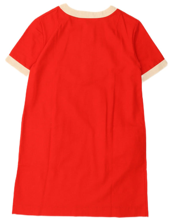 Luna Womens Shift Dress EU 40 Medium Red Floral Cotton