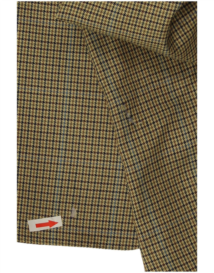 Burberry Ανδρικό σακάκι μπλέιζερ EU 48 Μέτριο κίτρινο Houndstooth παρθένο μαλλί