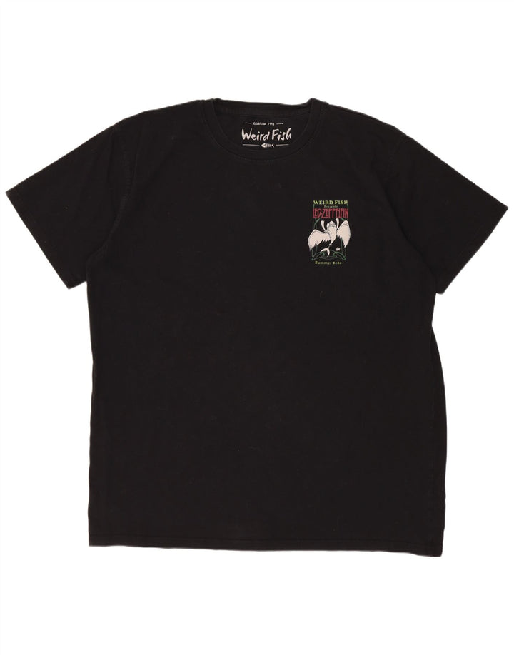 WEIRD FISH Ανδρικό γραφικό T-Shirt Top XL Μαύρο βαμβακερό