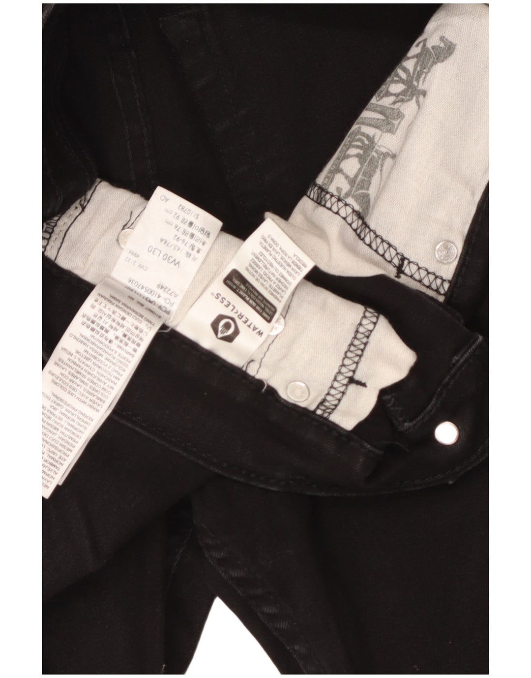 Levi's Mens 511 Slim Jeans W30 L30 Μαύρο βαμβακερό