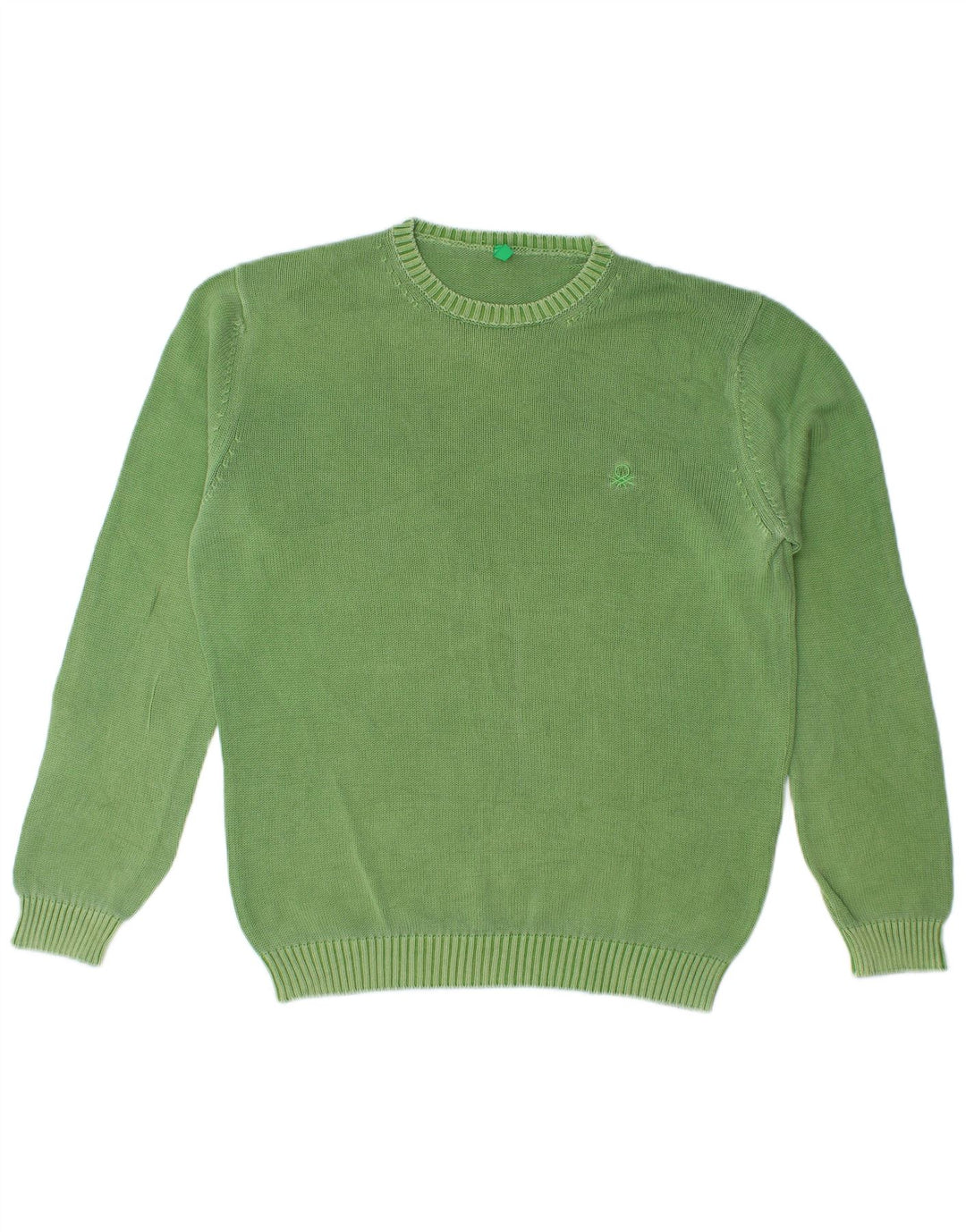 Ανδρικό πουλόβερ Benetton Crew Neck Jumper Μεσαίο πράσινο