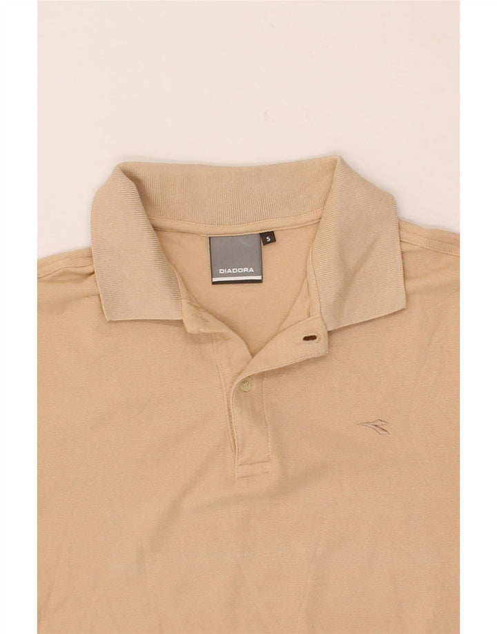 DIADORA Mens Polo Shirt Small Beige Cotton Vintage Diadora and Second-Hand Diadora from Messina Hembry 