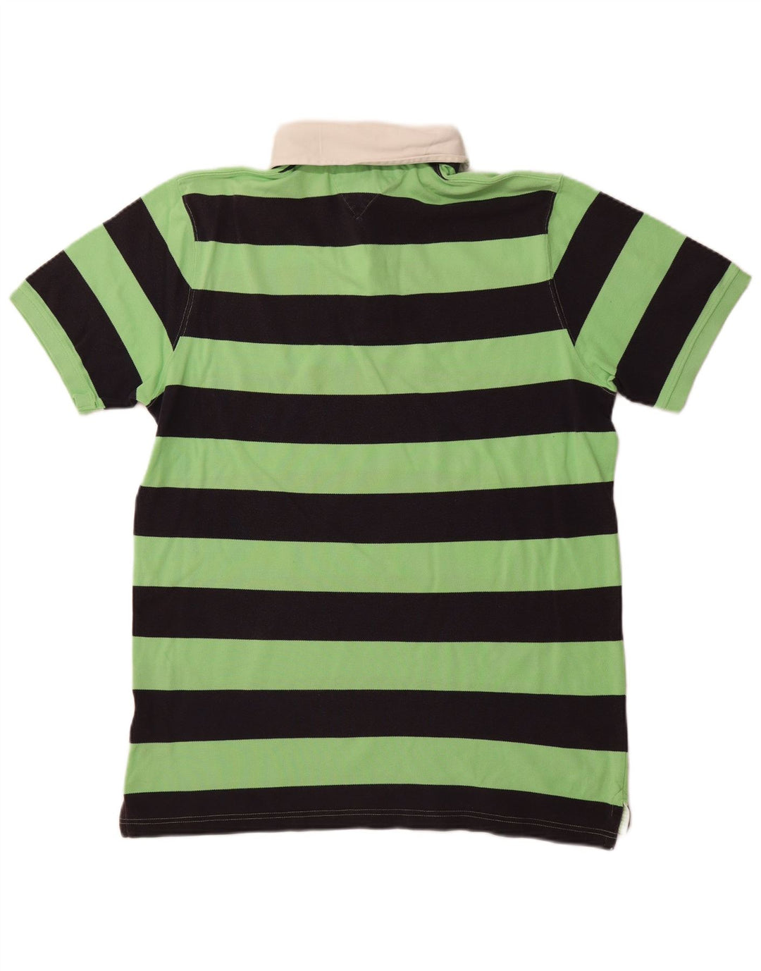 TOMMY HILFIGER Ανδρικό μπλουζάκι ράγκμπι πόλο 2XL πράσινο ριγέ βαμβακερό