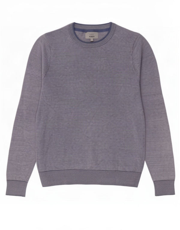 Ανδρικό πουλόβερ Marks & Spencer Tailored Fit Crew Neck Jumper Small Blue