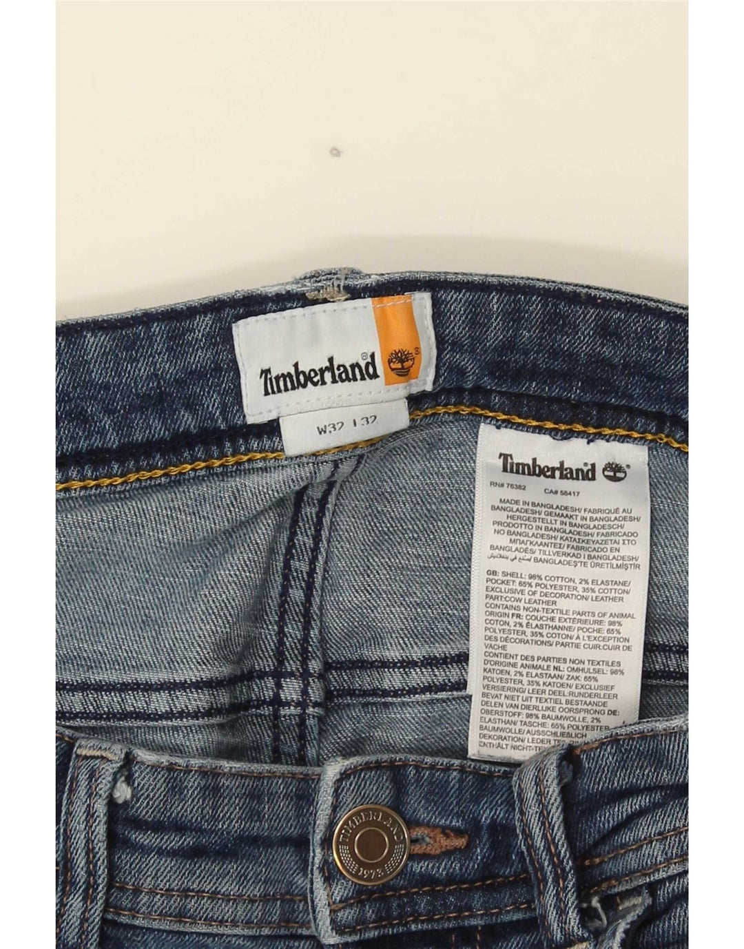Ανδρικό τζιν Timberland Slim W32 L32 Μπλε βαμβακερό