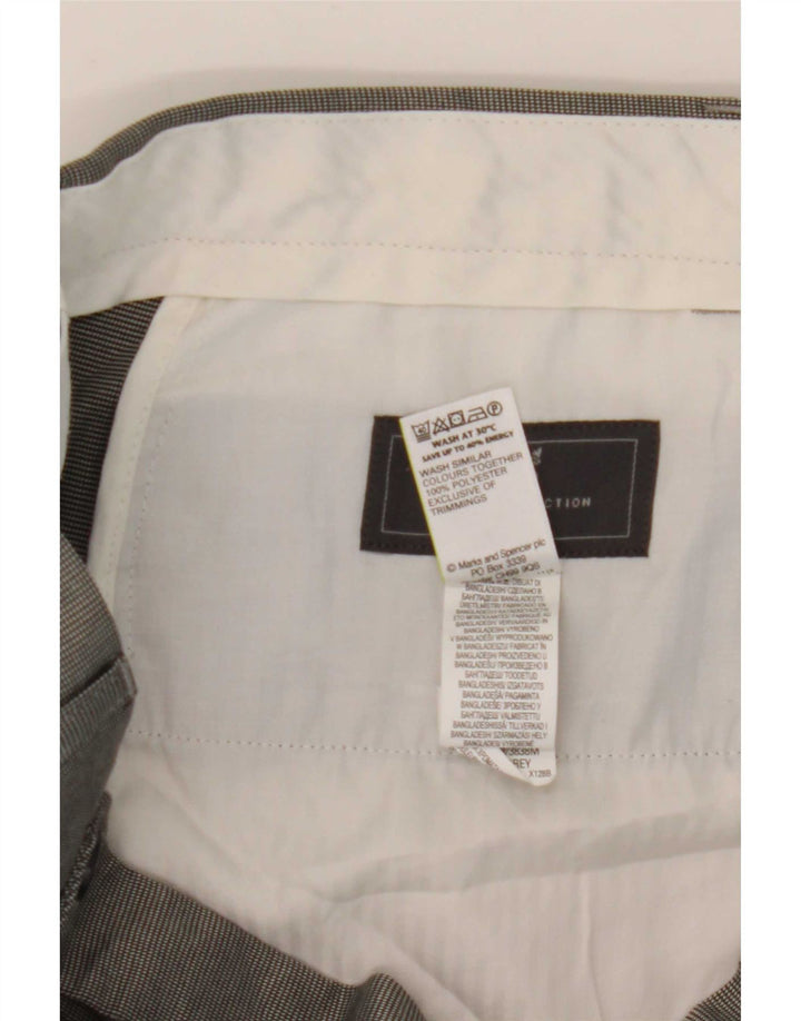Ανδρικό παντελόνι με κανονική εφαρμογή Marks & Spencer W36 L31 Grey Polyester