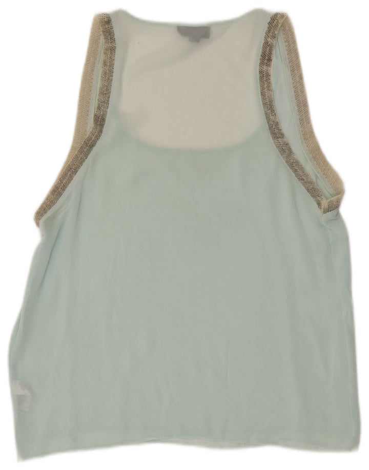 Topshop Γυναικεία Αμάνικη Μπλούζα Top UK 10 Small Blue Polyester