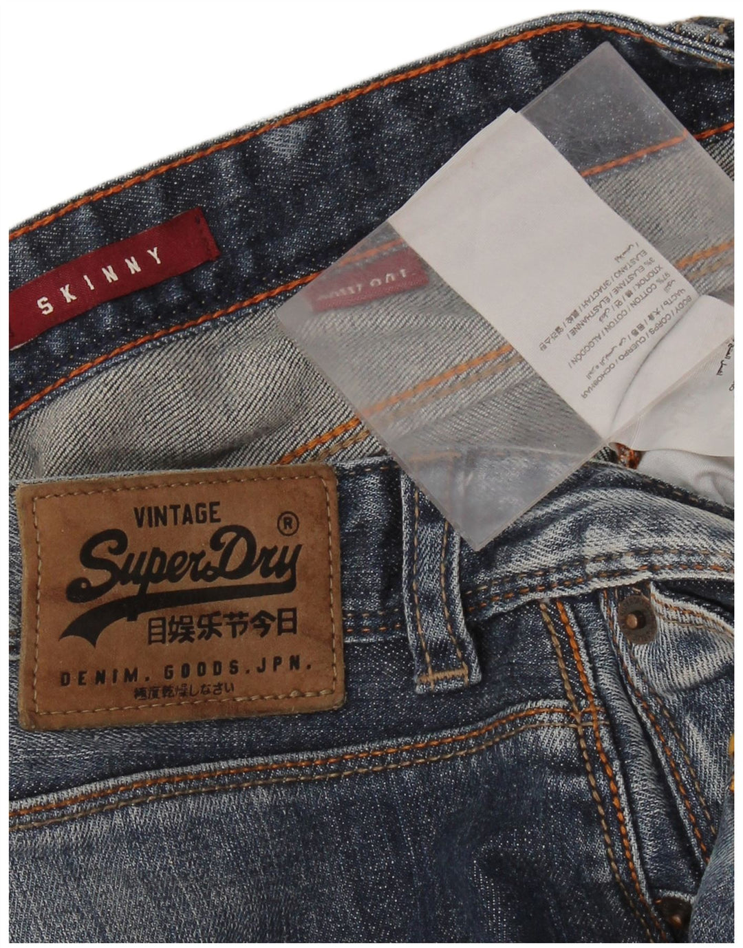 Ανδρικό Skinny Jeans SUPERDRY W36 L34 Μπλε βαμβακερό