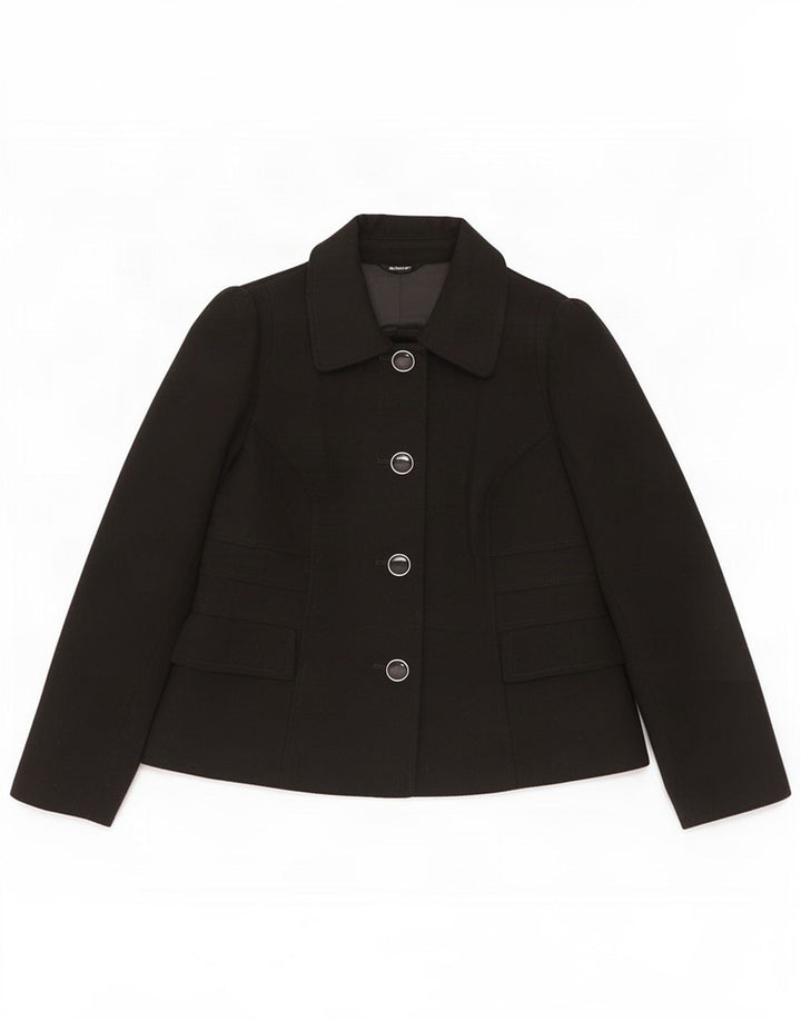 Marks & Spencer Γυναικείο μπουφάν blazer UK 14 μεσαίου μαύρου πολυεστέρα