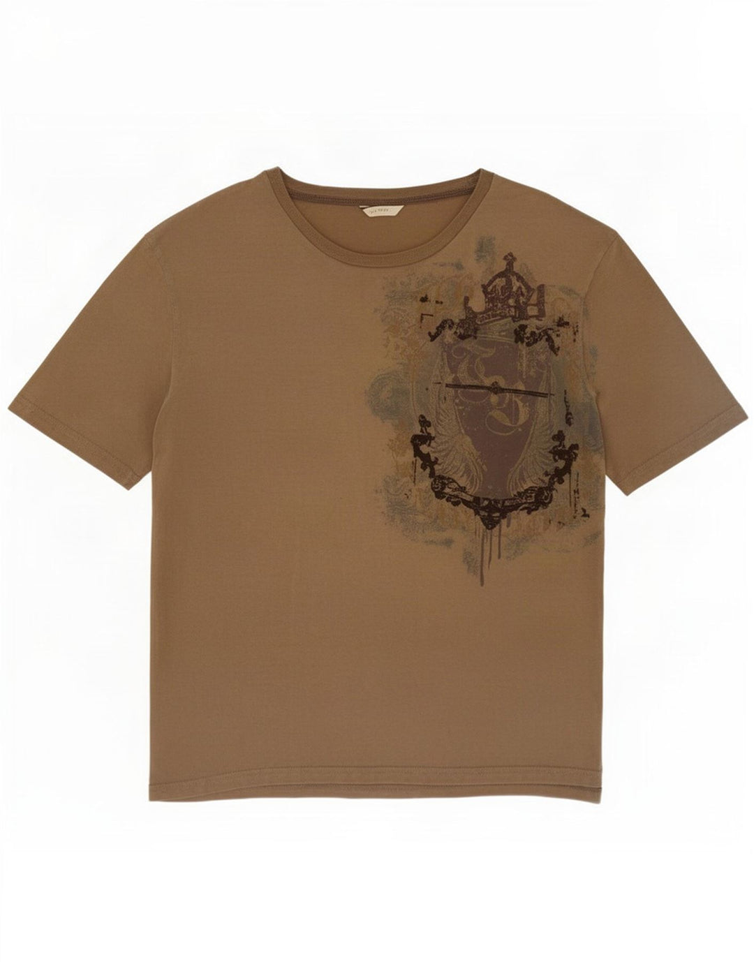 Ανδρικό T-Shirt γραφικό Ted Baker Top Size 4 Μεγάλο Καφέ