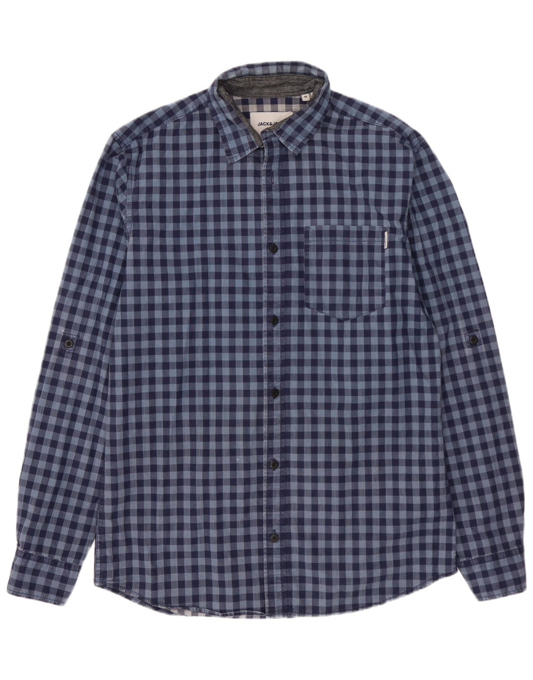 Jack & Jones Ανδρικό πουκάμισο Slim Fit Medium Blue Gingham