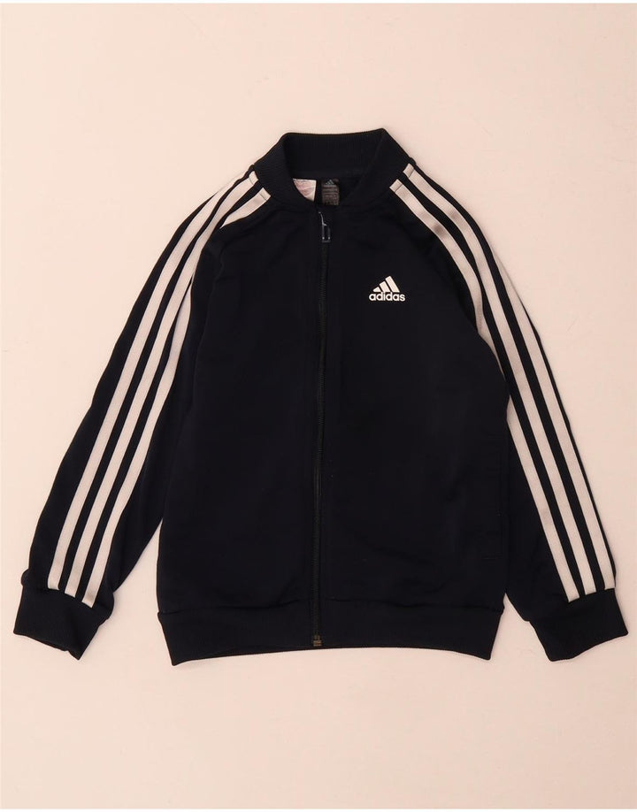 Adidas Boys αθλητική φόρμα Top Jacket 6-7 Years Navy Blue Polyester