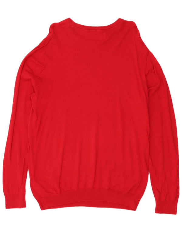 Ανδρικό πουλόβερ Wrangler Boat Neck Jumper 2XL Κόκκινο βαμβακερό