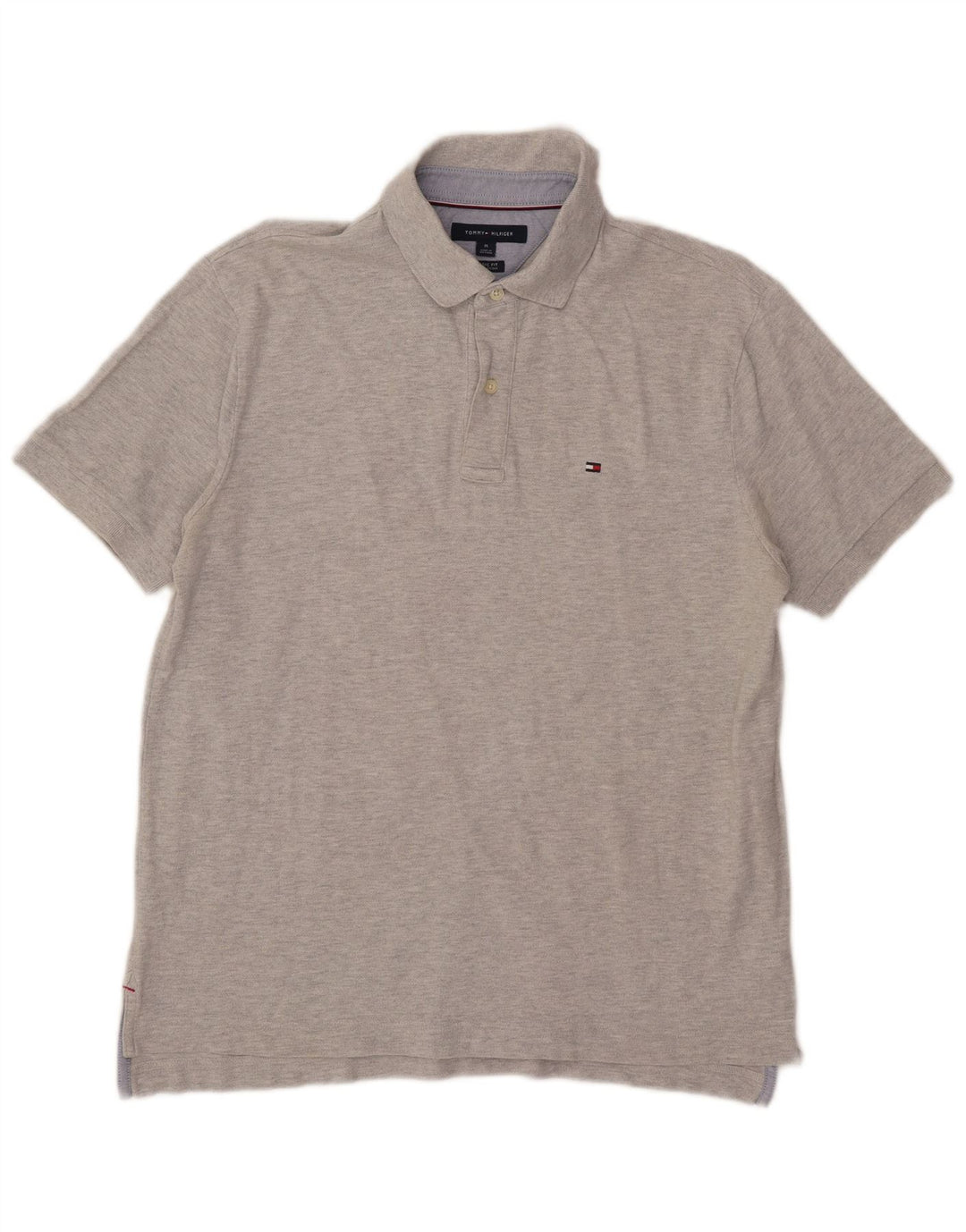 Tommy Hilfiger Ανδρικό πουκάμισο Classic Fit Polo, Βαμβακερό μεσαίο γκρι