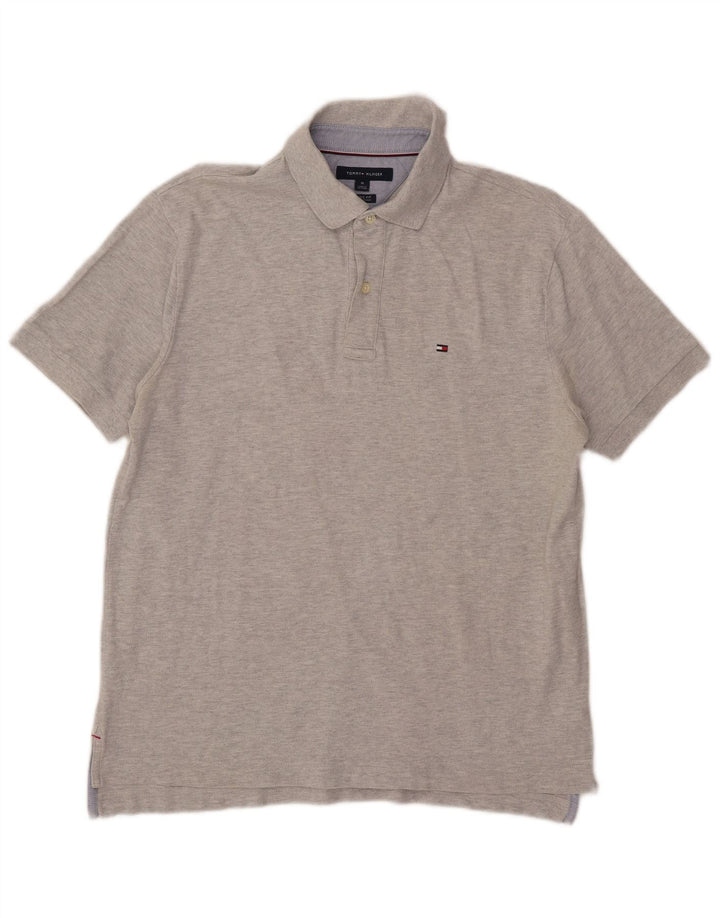 Tommy Hilfiger Ανδρικό πουκάμισο Classic Fit Polo, Βαμβακερό μεσαίο γκρι