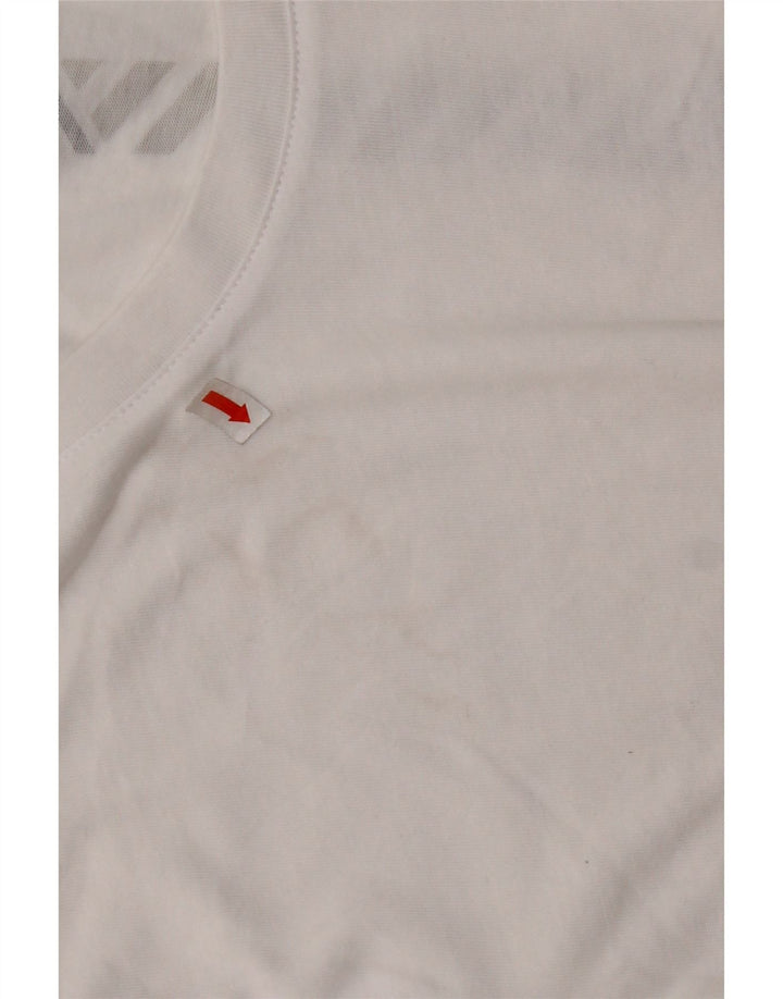 Γυναικείο γραφικό μπλουζάκι NEW BALANCE Top UK 10 Small White βαμβακερό