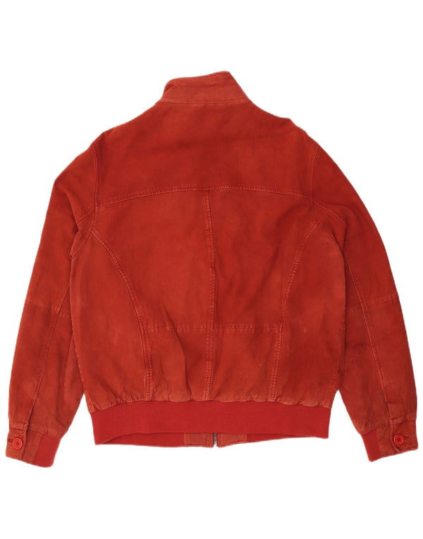 OTTO KERN Ανδρικό Suede Bomber Jacket IT 56 3XL Κόκκινο Δερμάτινο