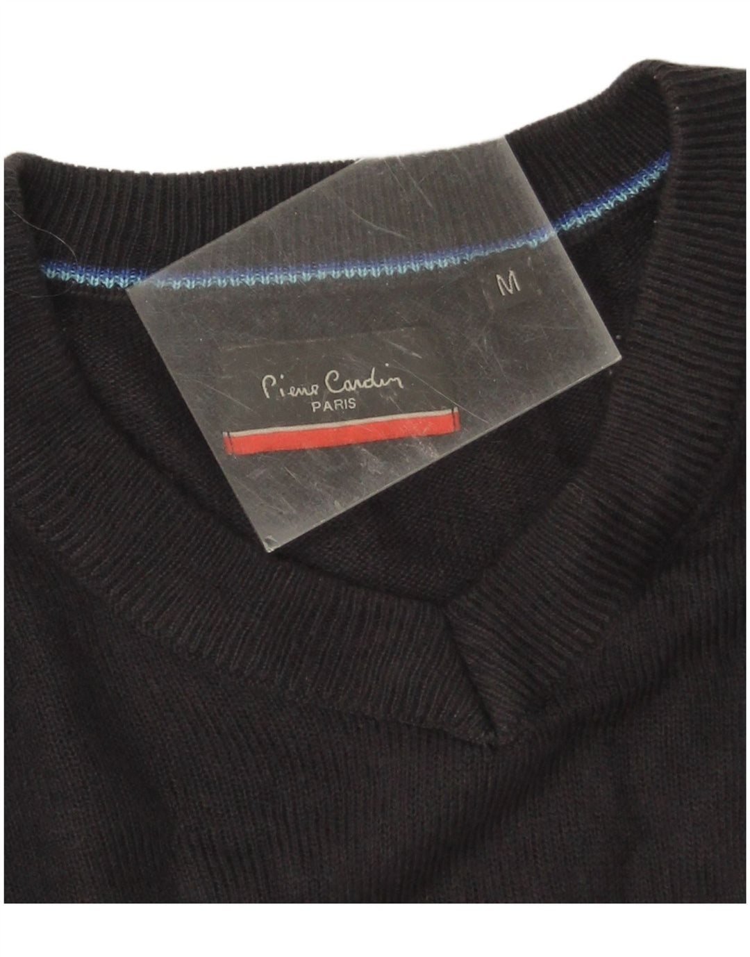 Pierre Cardin Ανδρικό πουλόβερ με λαιμόκοψη με λαιμόκοψη με μεσαίο μπλε ακρυλικό