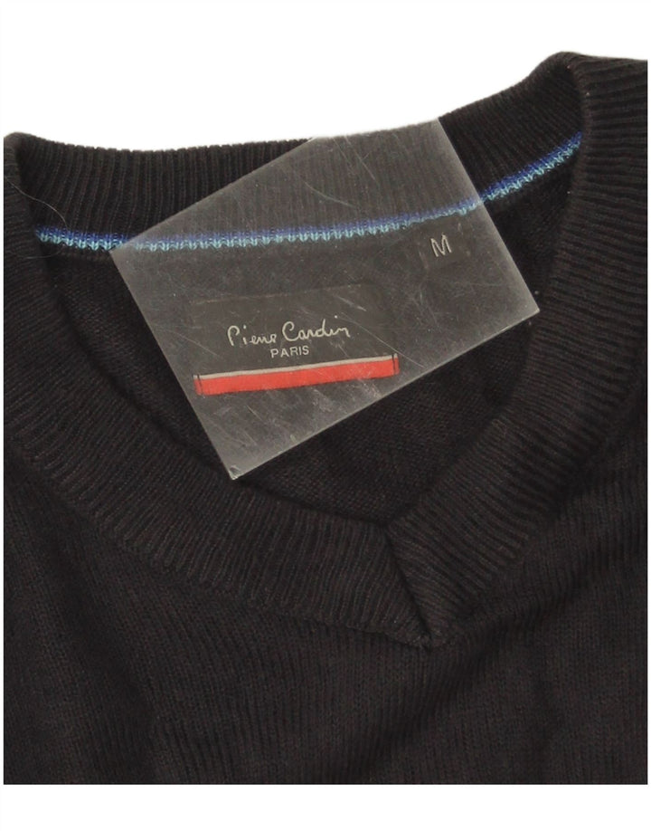 Pierre Cardin Ανδρικό πουλόβερ με λαιμόκοψη με λαιμόκοψη με μεσαίο μπλε ακρυλικό