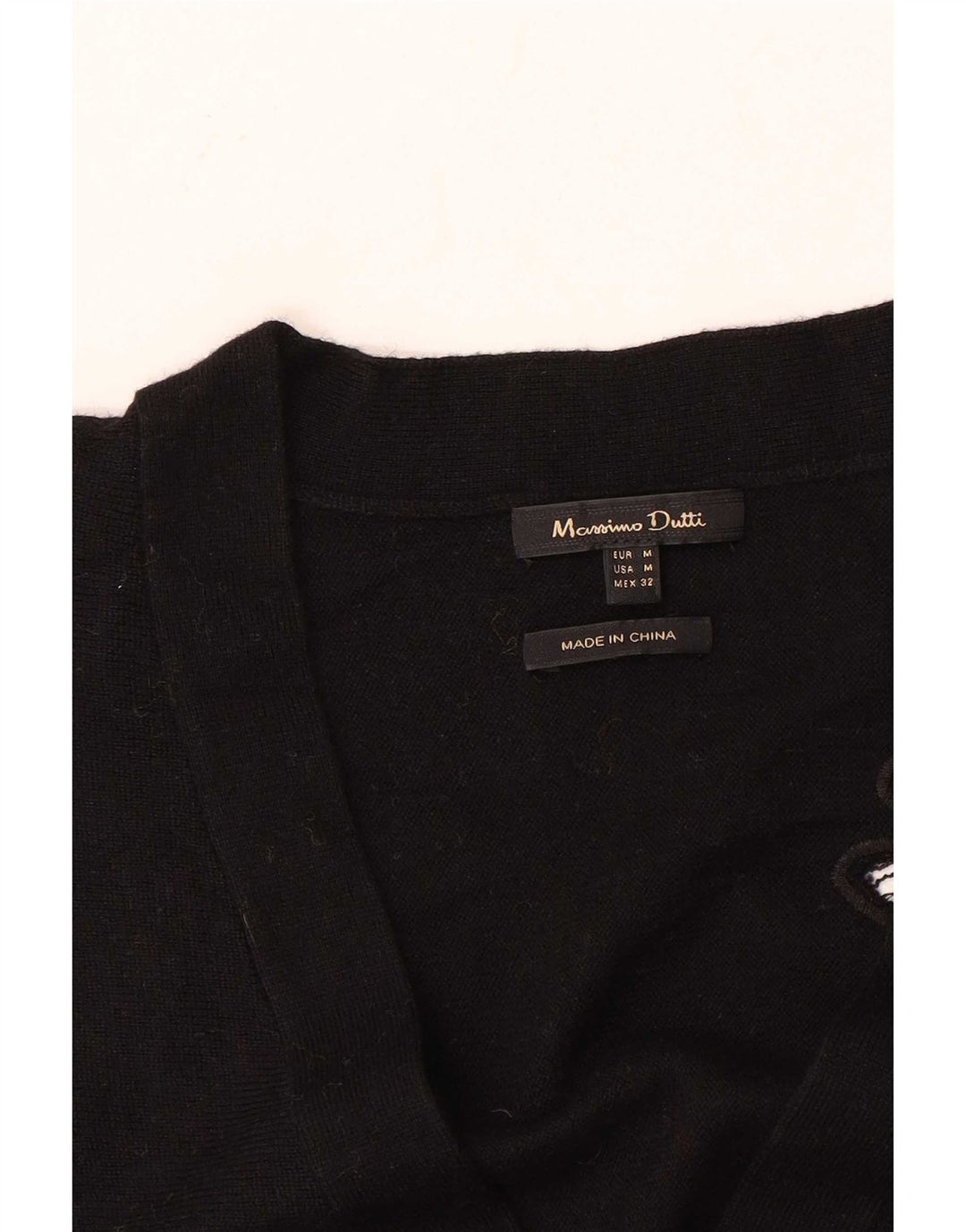 Massimo Dutti Γυναικείο πουλόβερ με ζακέτα μεγάλου μεγέθους UK 14 Μεσαίο μαύρο φλοράλ