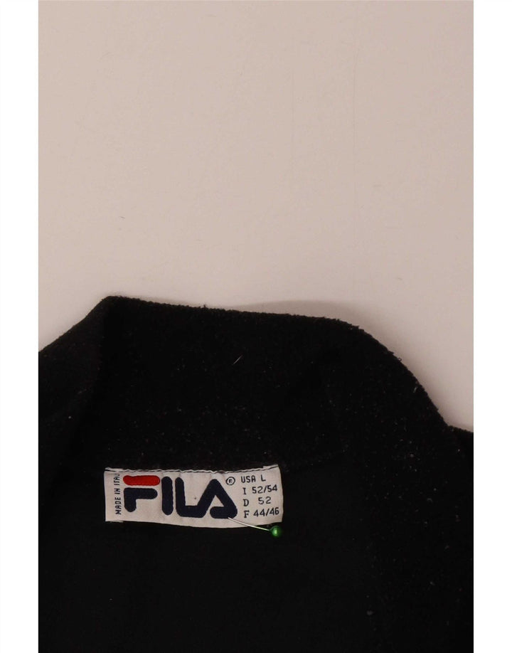 Fila Ανδρικό Zip Neck Fleece Jumper IT 52/54 Large Μαύρο