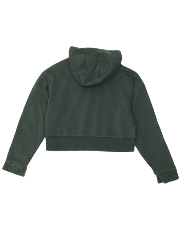 Adidas Girls Graphic Crop Hoodie Jumper 11-12 ετών Πράσινο βαμβακερό