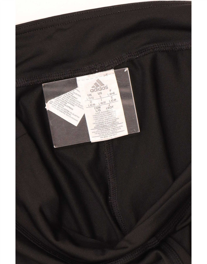Adidas Γυναικεία κολάν Capri Climalite UK 16/18 μεγάλο μαύρο πολυεστέρα