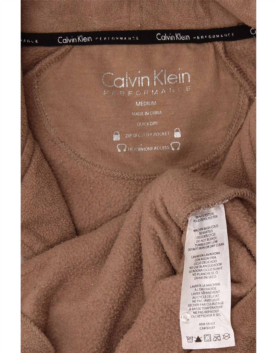 Calvin Klein Γυναικείο Γραφικό Μπουφάν UK 14 Μεσαίο καφέ πολυεστέρας