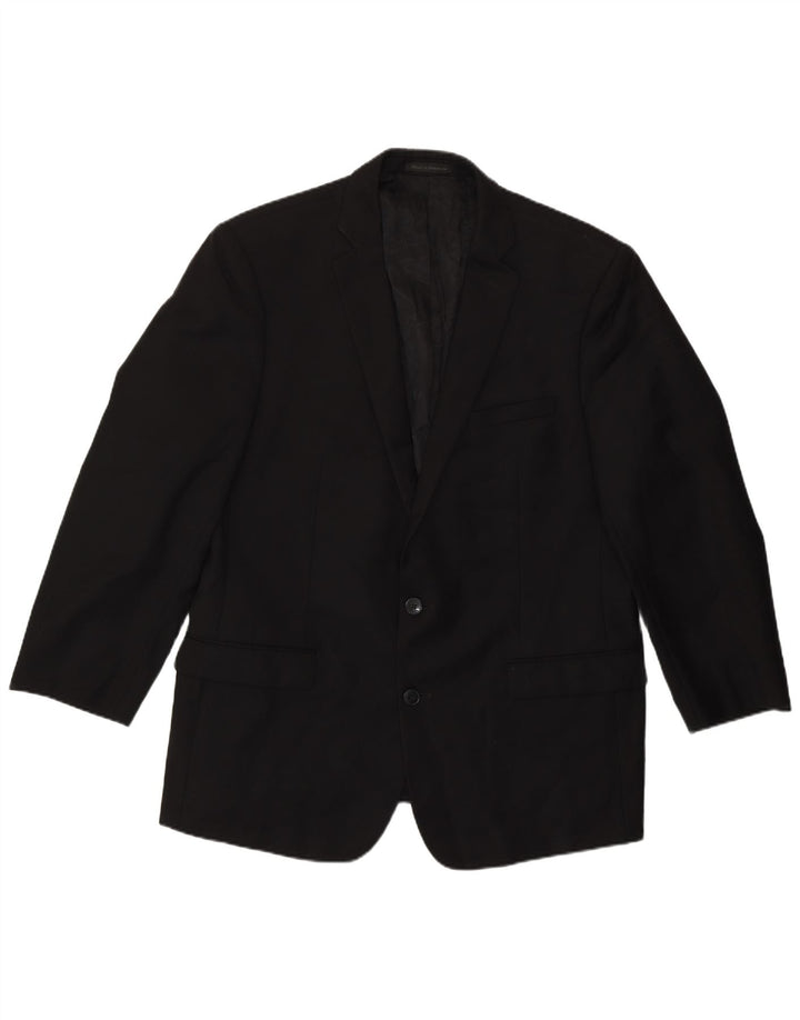 Calvin Klein Ανδρικό σακάκι σακάκι με 2 κουμπιά UK 44 2XL μαύρο μαλλί