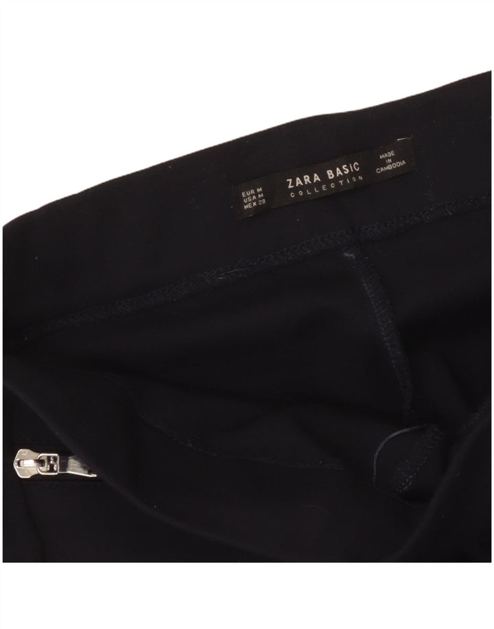 Zara Γυναικείο Cropped Παντελόνι Medium W28 L25 Μαύρο