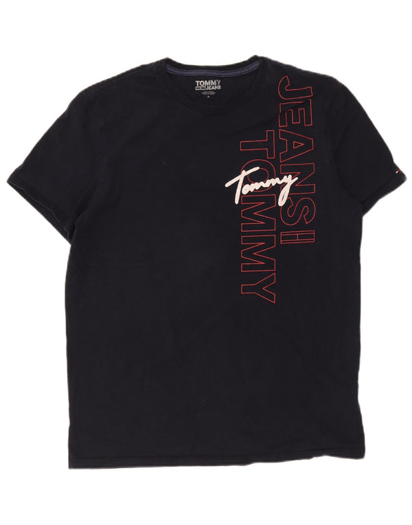 Ανδρικό γραφικό T-Shirt Tommy Hilfiger Τοπ μεσαίου μπλε βαμβακερό