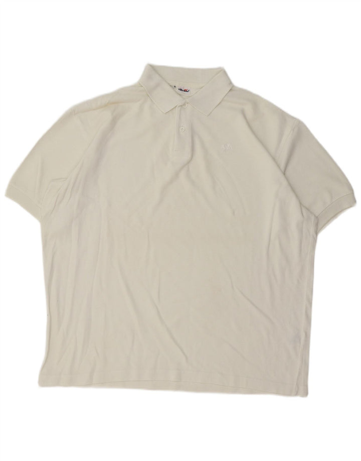Ellesse Ανδρικό Πόλο Μπλουζάκι XL Λευκό βαμβακερό