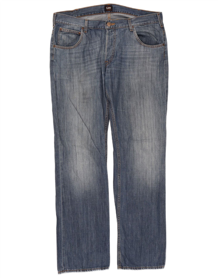 Lee Mens Knox Straight Jeans W38 L34 Μπλε βαμβακερό