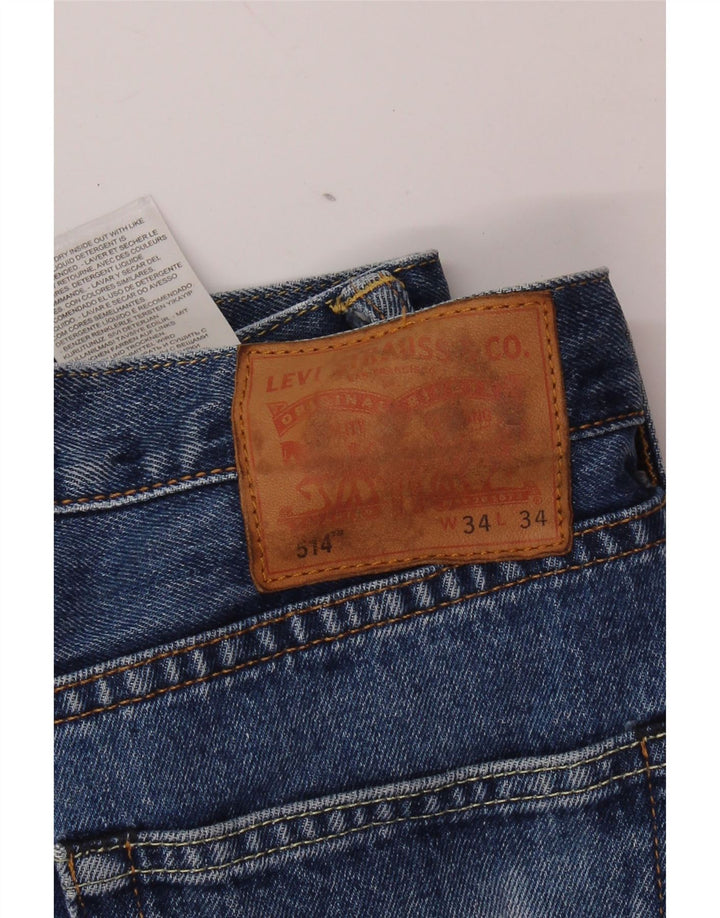 LEVI'S Ανδρικό τζιν 514 ίσιο W34 L34 Μπλε βαμβακερό