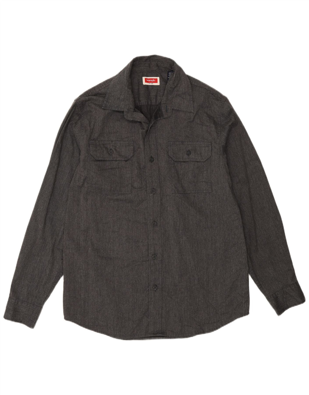 Ανδρικό πουκάμισο Wrangler, μεσαίο γκρι βαμβακερό