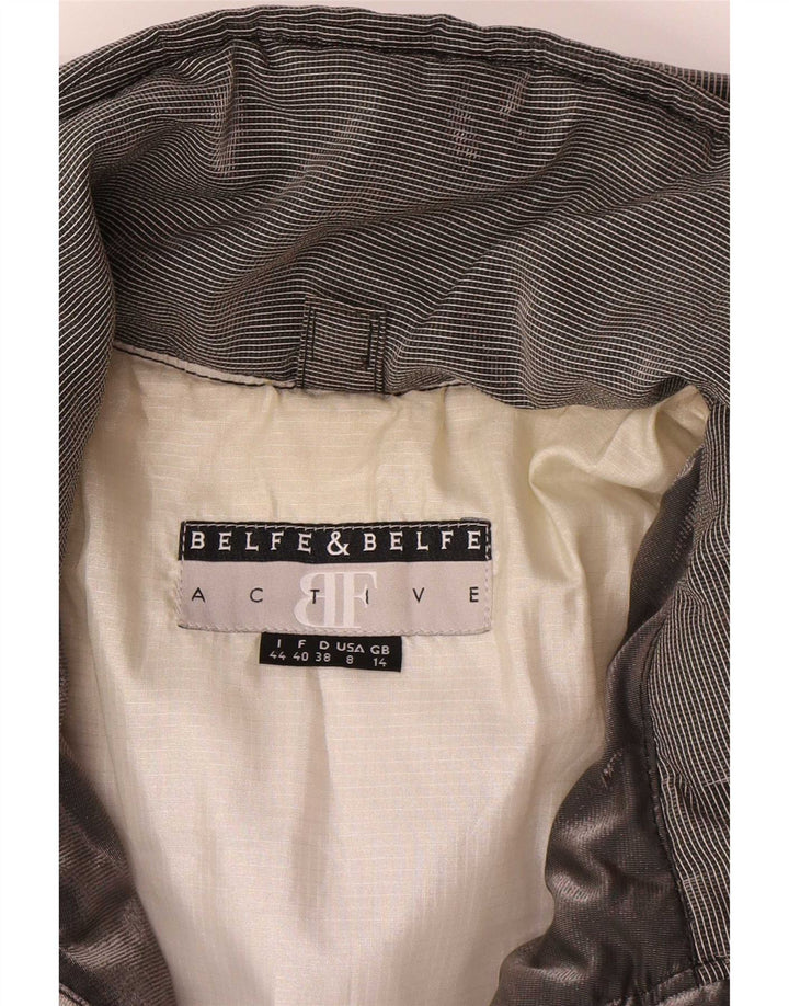 Μπουφάν με κουκούλα Belfe & Γυναικείο Μπουφάν UK 14 Medium Grey Colourblock